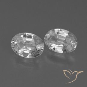 2.33 ct natürliche Weiß Zirkon-Edelsteine, Oval, VVS