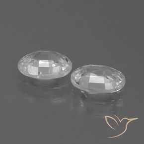 2.33 ct natürliche Weiß Zirkon-Edelsteine, Oval, VVS
