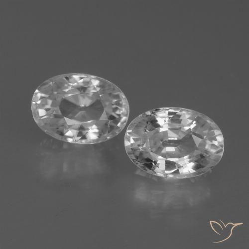 2.88ctw Natürlicher Weiß Zirkon, Oval, VS