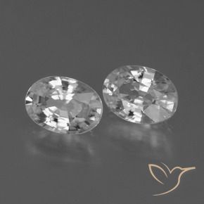 2.46 ct natürliche Weiß Zirkon-Edelsteine, Oval, VS