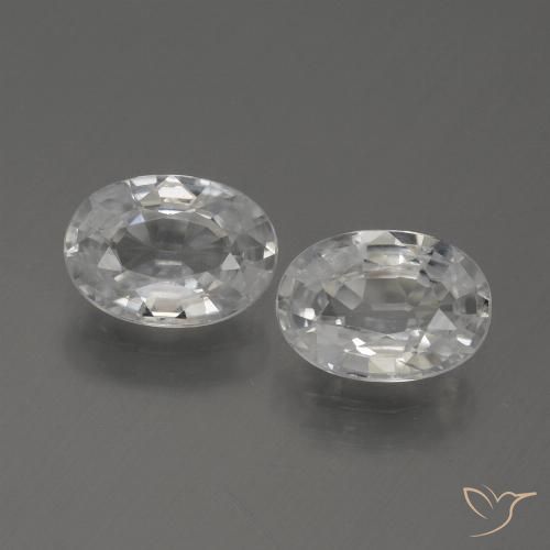 2.29ctw Natürlicher Weiß Zirkon, Oval, VS