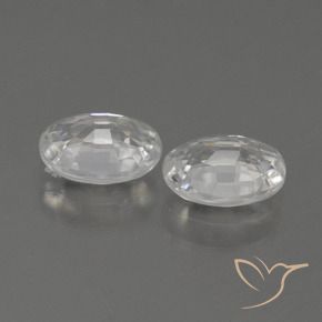 2.29 ct natürliche Weiß Zirkon-Edelsteine, Oval, VS