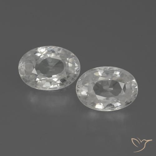 2.76ctw Natürlicher Weiß Zirkon, Oval, VS