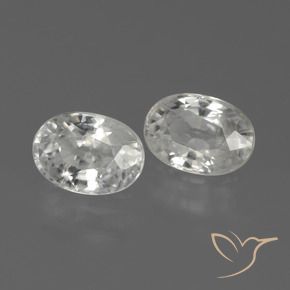 2.65 ct natürliche Weiß Zirkon-Edelsteine, Oval, VS