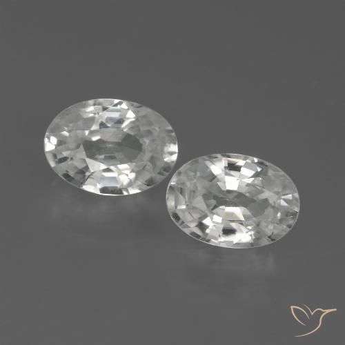 2.41ctw Natürlicher Weiß Zirkon, Oval, VVS