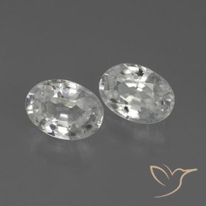 2.41 ct natürliche Weiß Zirkon-Edelsteine, Oval, VVS