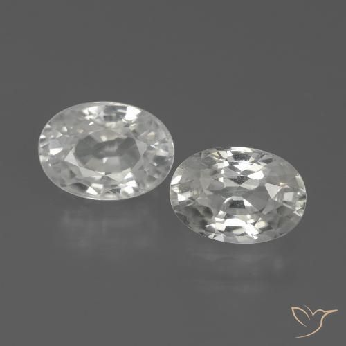 2.78ctw Natürlicher Weiß Zirkon, Oval, VS