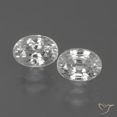 3.19ctw Natürlicher Weiß Zirkon, Oval, VS