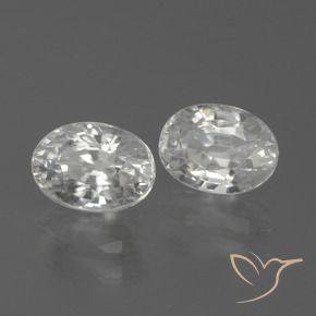 3.19 ct natürliche Weiß Zirkon-Edelsteine, Oval, VS