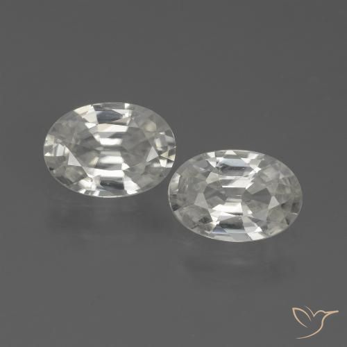2.10ctw Natürlicher Weiß Zirkon, Oval, VS