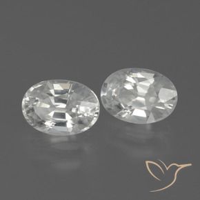 2.63 ct natürliche Weiß Zirkon-Edelsteine, Oval, VS
