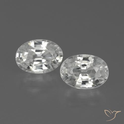 2.39ctw Natürlicher Weiß Zirkon, Oval, VS