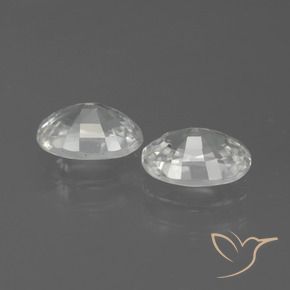 2.39 ct natürliche Weiß Zirkon-Edelsteine, Oval, VS
