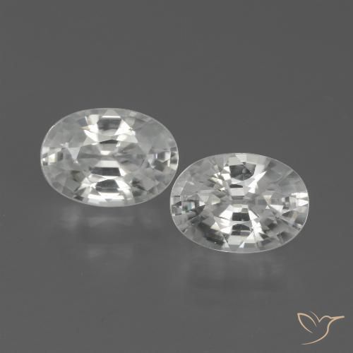 2.53ctw Natürlicher Weiß Zirkon, Oval, VVS-VS