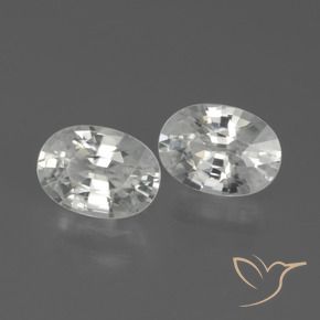 2.53 ct natürliche Weiß Zirkon-Edelsteine, Oval, VVS-VS