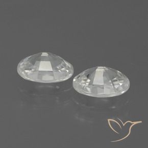 2.53 ct natürliche Weiß Zirkon-Edelsteine, Oval, VVS-VS