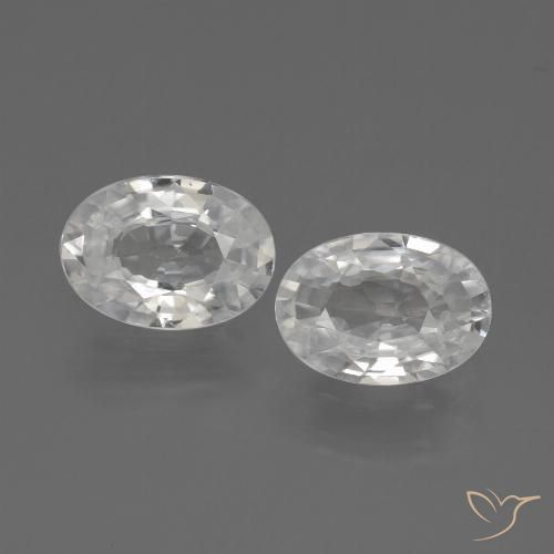 2.20ctw Natürlicher Weiß Zirkon, Oval, VS