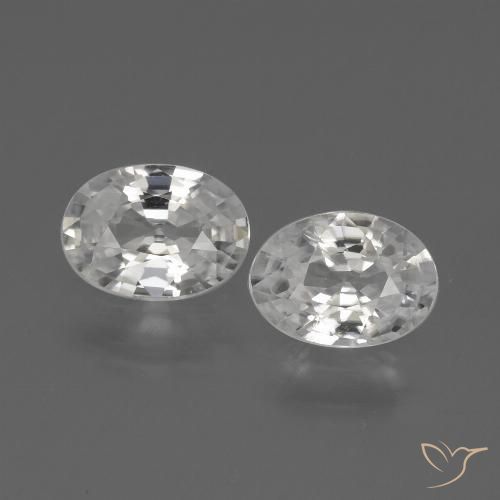 2.06ctw Natürlicher Weiß Zirkon, Oval, VS