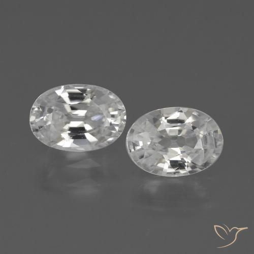 2.30ctw Natürlicher Weiß Zirkon, Oval, VVS