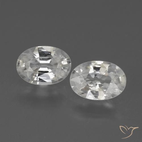 2.07ctw Natürlicher Weiß Zirkon, Oval, VVS