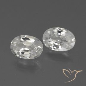 2.07 ct natürliche Weiß Zirkon-Edelsteine, Oval, VVS