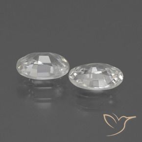 2.07 ct natürliche Weiß Zirkon-Edelsteine, Oval, VVS
