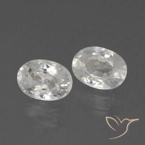 2.56 ct natürliche Weiß Zirkon-Edelsteine, Oval, VS