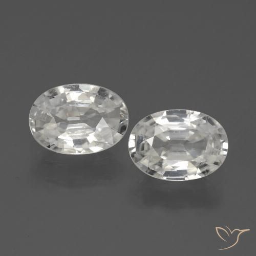 2.29ctw Natürlicher Weiß Zirkon, Oval, VVS