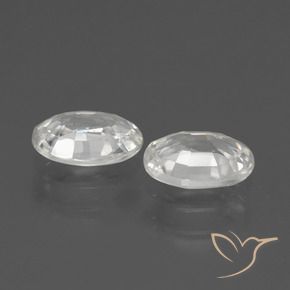 2.29 ct natürliche Weiß Zirkon-Edelsteine, Oval, VVS