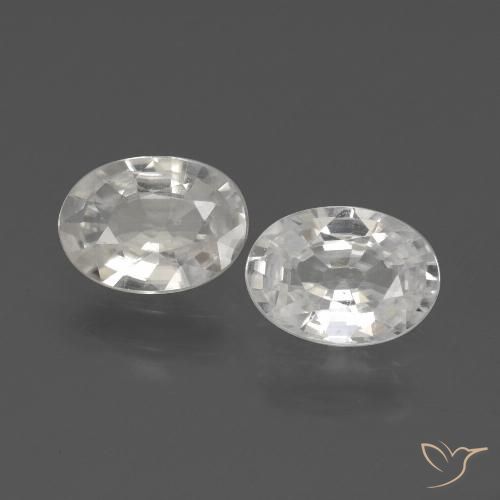 2.12ctw Natürlicher Weiß Zirkon, Oval, VVS-VS