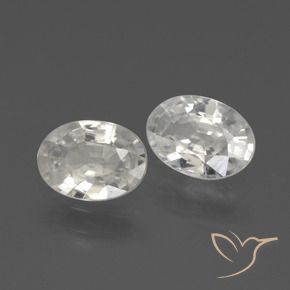 2.12 ct natürliche Weiß Zirkon-Edelsteine, Oval, VVS-VS