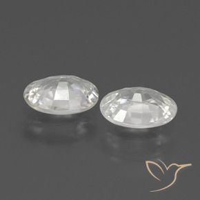 2.12 ct natürliche Weiß Zirkon-Edelsteine, Oval, VVS-VS