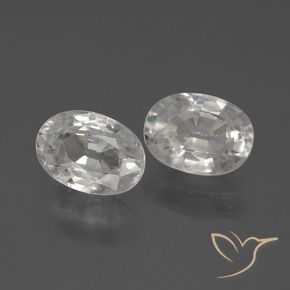 2.58 ct natürliche Weiß Zirkon-Edelsteine, Oval, VS