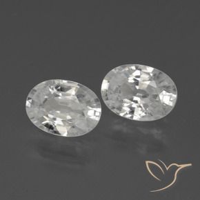 2.34 ct natürliche Weiß Zirkon-Edelsteine, Oval, VVS