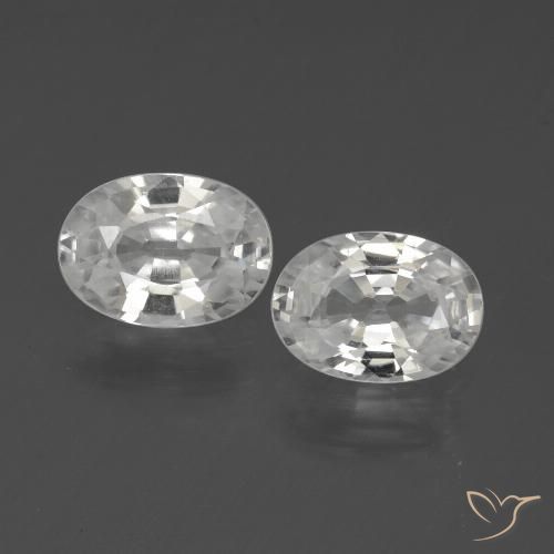 2.29ctw Natürlicher Weiß Zirkon, Oval, VVS