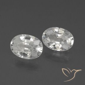 2.29 ct natürliche Weiß Zirkon-Edelsteine, Oval, VVS