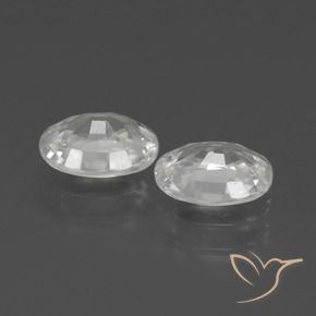 2.29 ct natürliche Weiß Zirkon-Edelsteine, Oval, VVS