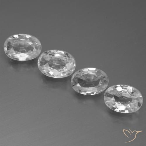 4.16ctw Natürlicher Weiß Zirkon, Oval, VVS