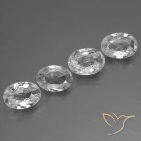 4.16 ct natürliche Weiß Zirkon-Edelsteine, Oval, VVS