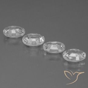 4.16 ct natürliche Weiß Zirkon-Edelsteine, Oval, VVS