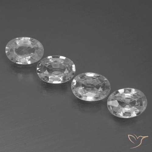 4.04ctw Natürlicher Klares Weiß Zirkon, Oval, VVS-VS