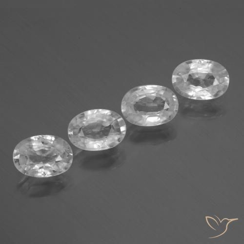 4.43ctw Natürlicher Weiß Zirkon, Oval, VS