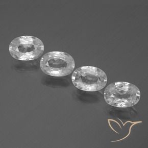 4.43 ct natürliche Weiß Zirkon-Edelsteine, Oval, VS