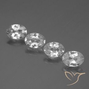 4.28 ct natürliche Weiß Zirkon-Edelsteine, Oval, VS