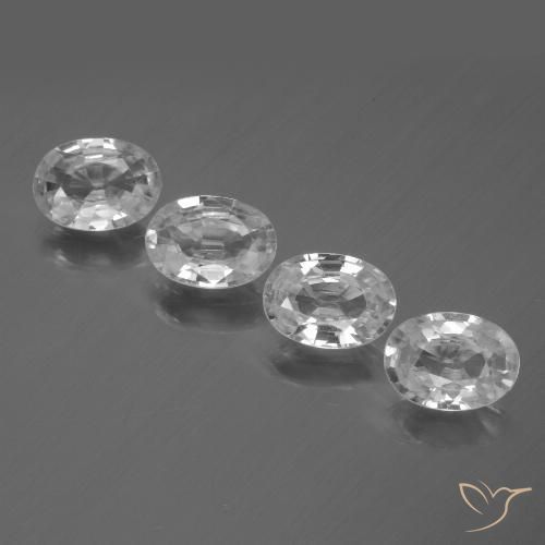 4.34ctw Natürlicher Weiß Zirkon, Oval, VVS-VS