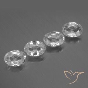 4.34 ct natürliche Weiß Zirkon-Edelsteine, Oval, VVS-VS