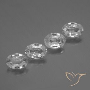 4.08 ct natürliche Weiß Zirkon-Edelsteine, Oval, VVS-VS