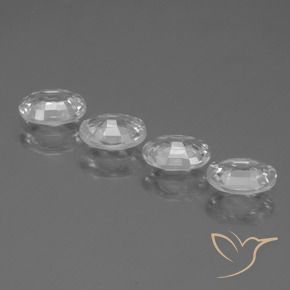 4.08 ct natürliche Weiß Zirkon-Edelsteine, Oval, VVS-VS