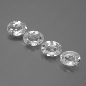 3,73 ct natürliche weißer Zirkon-Edelsteine, Oval Schliff, VS