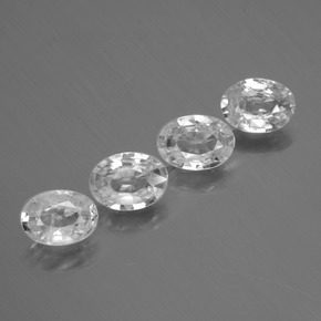 3,73 ct natürliche weißer Zirkon-Edelsteine, Oval Schliff, VS